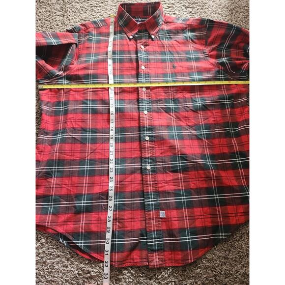 Ralph Lauren Shirt‎ Men's XL Button Down Red Tartan Plaid - Picture 7 of 8
